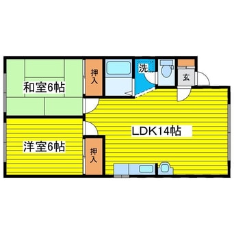 間取図 札幌市営地下鉄東豊線/元町駅 徒歩8分 3階 築35年