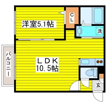 間取図 札幌市営地下鉄東豊線/元町駅 徒歩8分 3階 築7年