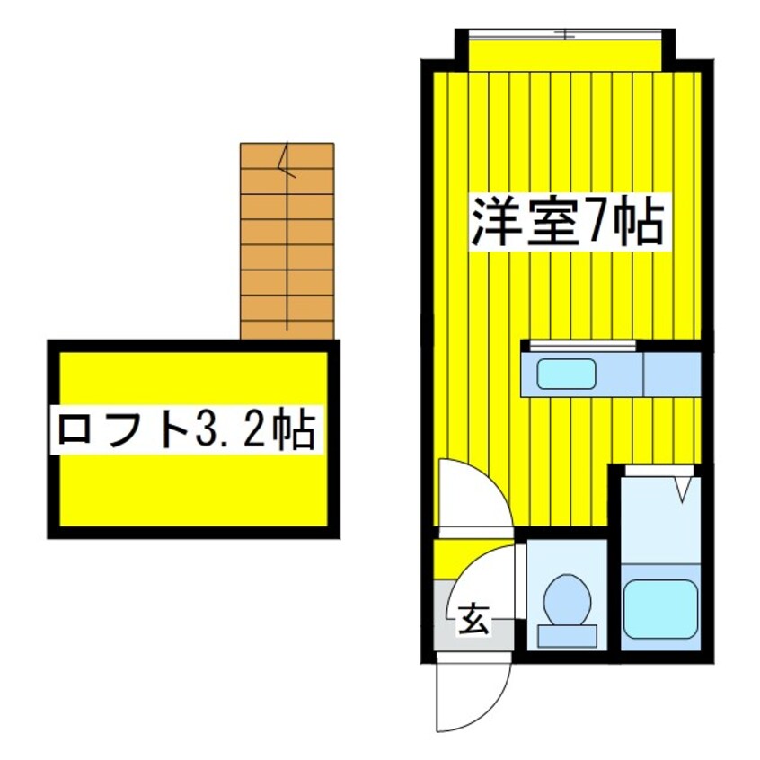間取図 札幌市営地下鉄東豊線/元町駅 徒歩10分 2階 築34年