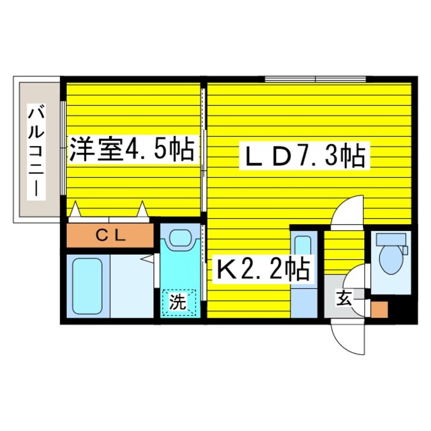 間取図 札幌市営地下鉄東豊線/元町駅 徒歩1分 4階 築7年