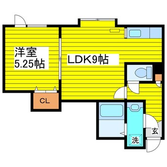 間取図 札幌市営地下鉄南北線/北２４条駅 徒歩15分 2階 築17年