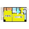 元町スカイレジテル 1DKの間取り