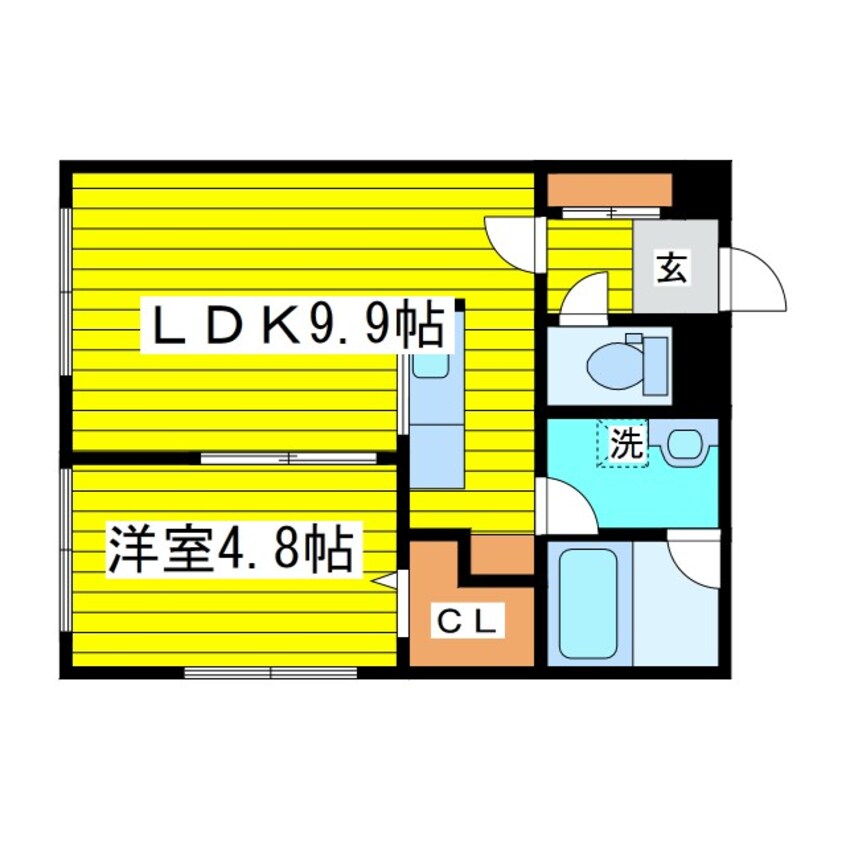 間取図 札幌市営地下鉄東豊線/環状通東駅 徒歩7分 1階 築6年