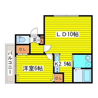 間取図 札幌市営地下鉄東豊線/環状通東駅 徒歩15分 1階 築6年