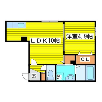 間取図 札幌市営地下鉄南北線/さっぽろ駅 徒歩9分 4階 築8年