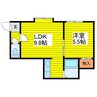 札幌市営地下鉄東豊線/環状通東駅 徒歩9分 2階 築30年 1LDKの間取り