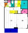 札幌市営地下鉄東豊線/東区役所前駅 徒歩3分 4階 築7年 1LDKの間取り