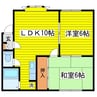 ドリームパレスＢ棟 2LDKの間取り