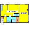 札幌市営地下鉄東豊線/元町駅 徒歩4分 2階 築41年 1LDKの間取り