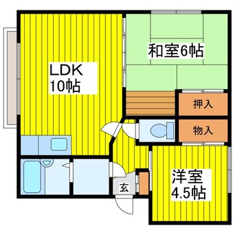 間取図 札幌市営地下鉄東豊線/東区役所前駅 徒歩5分 2階 築42年