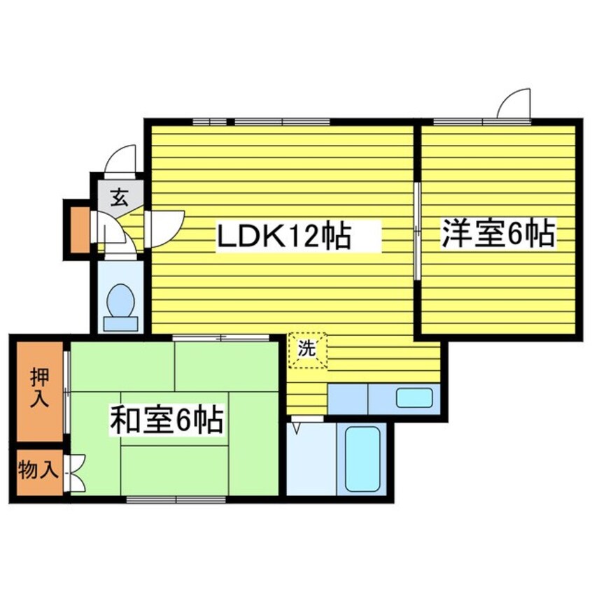 間取図 札幌市営地下鉄東豊線/新道東駅 徒歩10分 1階 築33年