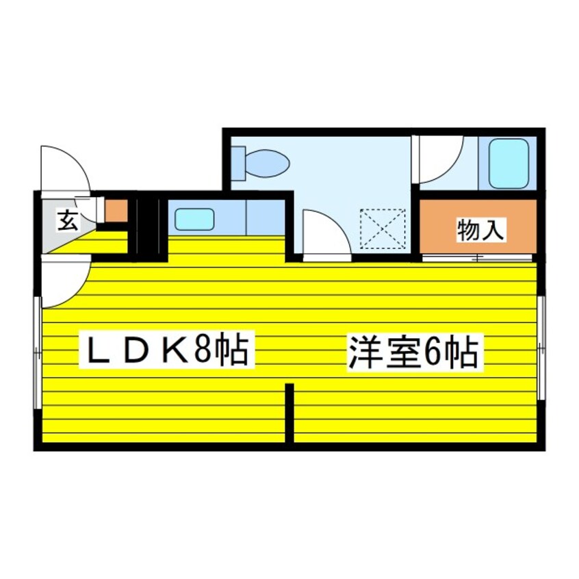 間取図 札幌市営地下鉄東豊線/北１３条東駅 徒歩2分 2階 築38年