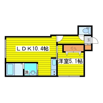 間取図 札幌市営地下鉄東豊線/環状通東駅 徒歩3分 5階 築6年