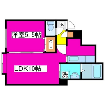 間取図 札幌市営地下鉄東豊線/新道東駅 徒歩8分 2階 築20年