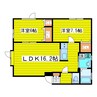札幌市営地下鉄東豊線/新道東駅 徒歩17分 3階 築13年 2LDKの間取り