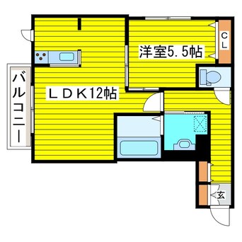 間取図 札幌市営地下鉄東豊線/環状通東駅 徒歩8分 3階 築4年