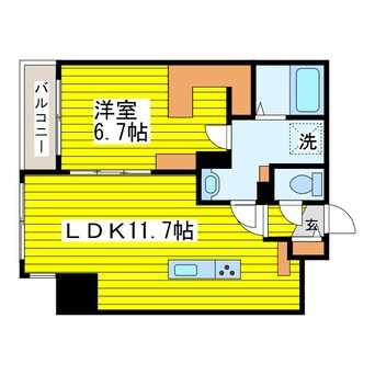 間取図 札幌市営地下鉄東豊線/東区役所前駅 徒歩9分 7階 築4年