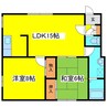 札幌市営地下鉄東豊線/元町駅 徒歩12分 3階 築33年 2LDKの間取り