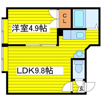 間取図 札幌市営地下鉄東豊線/環状通東駅 徒歩7分 3階 築29年