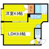 札幌市営地下鉄東豊線/環状通東駅 徒歩7分 3階 築30年 1LDKの間取り