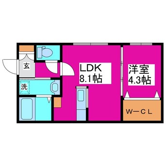 間取図 札幌市営地下鉄東豊線/東区役所前駅 徒歩5分 4階 築14年