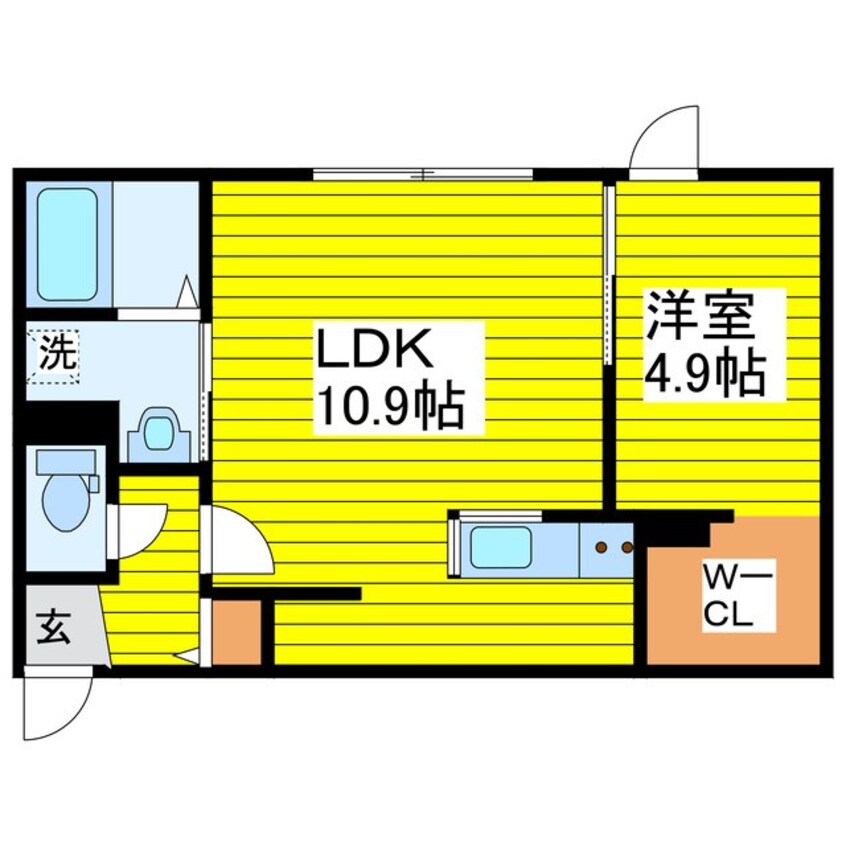 間取図 札幌市営地下鉄東豊線/環状通東駅 徒歩6分 2階 築2年