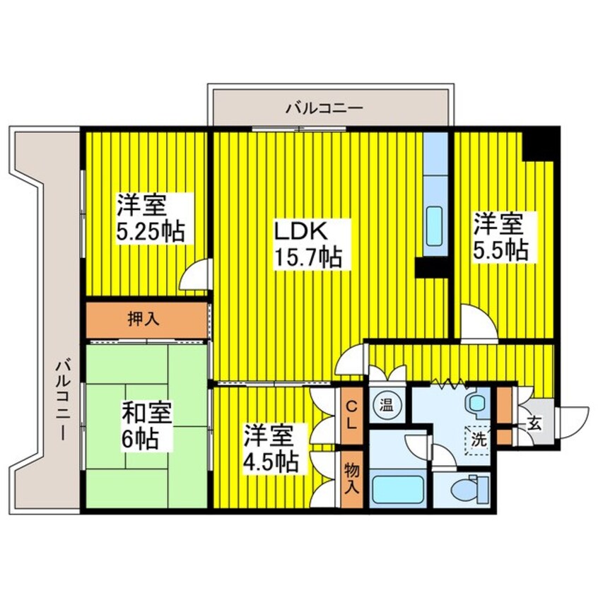 間取図 函館本線/札幌駅 徒歩8分 6階 築40年