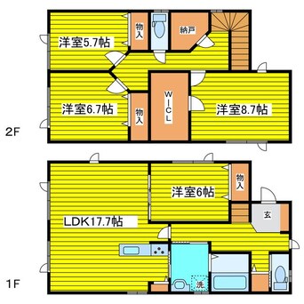 間取図 札幌市営地下鉄東豊線/元町駅 徒歩6分 1-2階 築14年