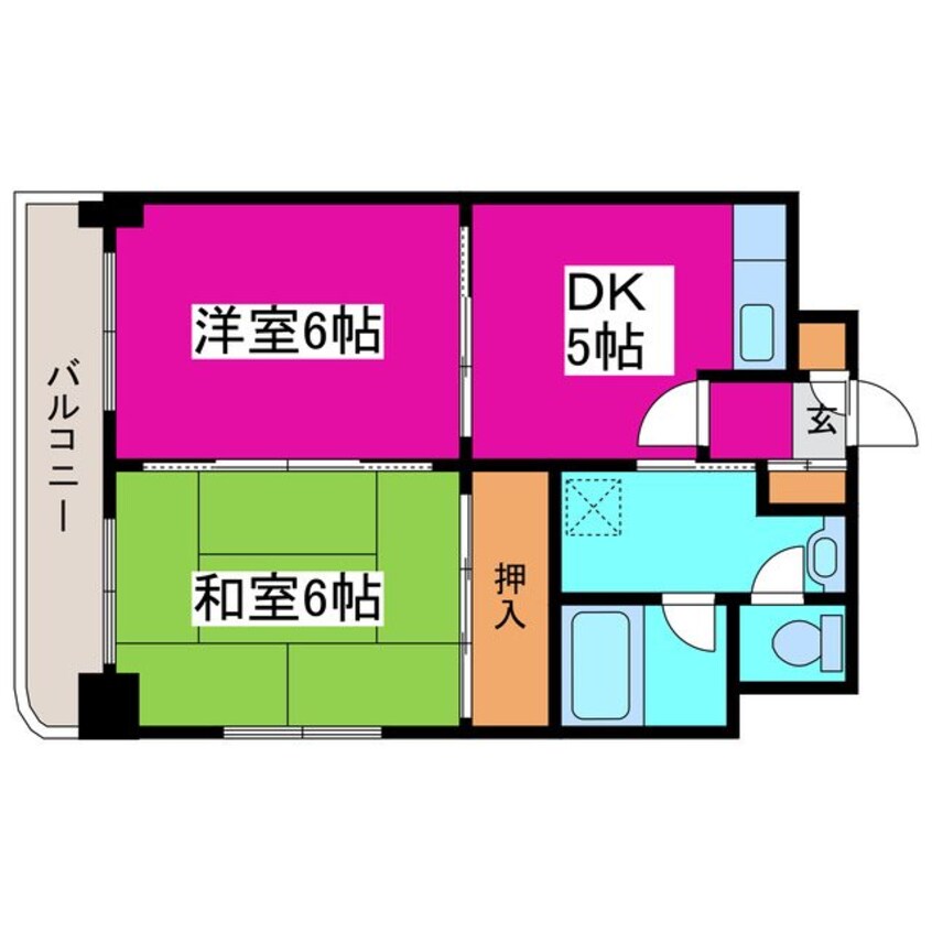 間取図 札幌市営地下鉄東豊線/東区役所前駅 徒歩17分 5階 築33年