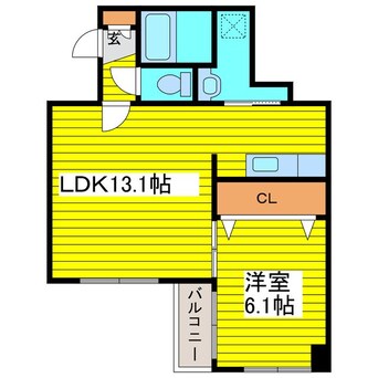 間取図 札幌市営地下鉄東豊線/元町駅 徒歩2分 4階 築25年