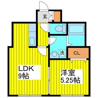 間取図 札幌市営地下鉄東豊線/元町駅 徒歩27分 2階 築8年