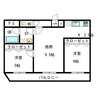 札幌市営地下鉄南北線/北２４条駅 徒歩11分 2階 築26年 2LDKの間取り