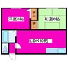 シティハイム高砂 2LDKの間取り