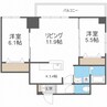 札幌市営地下鉄東豊線/さっぽろ駅 徒歩10分 2階 1年未満 2LDKの間取り