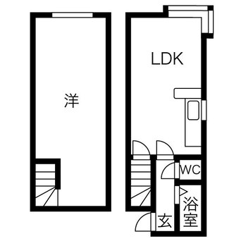 間取図 札幌市営地下鉄東豊線/東区役所前駅 徒歩9分 1-2階 築36年