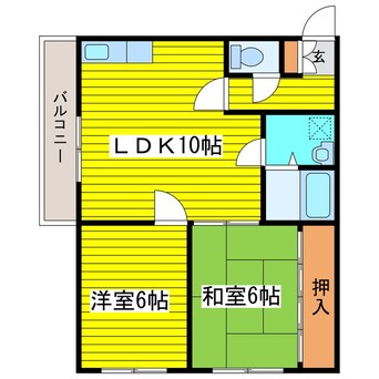 間取図 札幌市営地下鉄東豊線/東区役所前駅 徒歩10分 5階 築33年