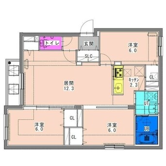 間取図 札幌市営地下鉄東豊線/東区役所前駅 徒歩6分 2階 建築中