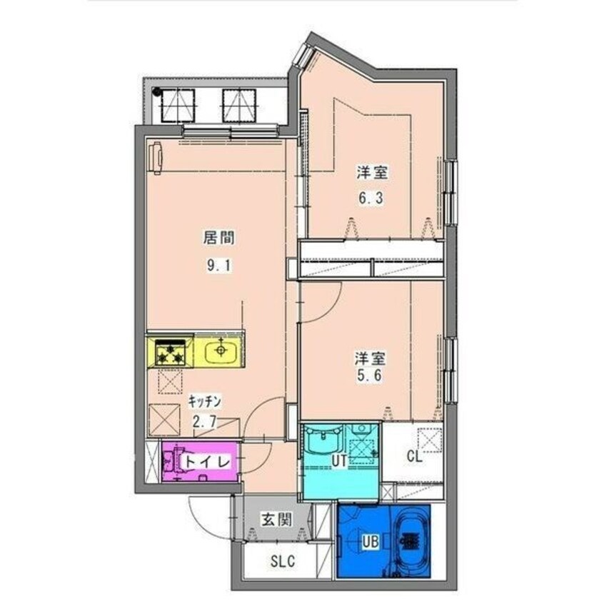 間取図 札幌市営地下鉄東豊線/東区役所前駅 徒歩6分 1階 建築中