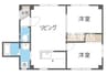 札幌市営地下鉄東豊線/環状通東駅 徒歩3分 3階 築29年 2LDKの間取り