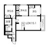 札幌市営地下鉄東豊線/環状通東駅 徒歩9分 2階 1年未満 3LDKの間取り