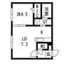 【仮】北20東16MS 1LDKの間取り