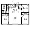 Lien北18 3LDKの間取り