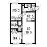 Lien北18 2LDKの間取り