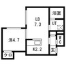 Enchant S-Village16N（エンチャントエスヴィレッジ16N） 1LDKの間取り