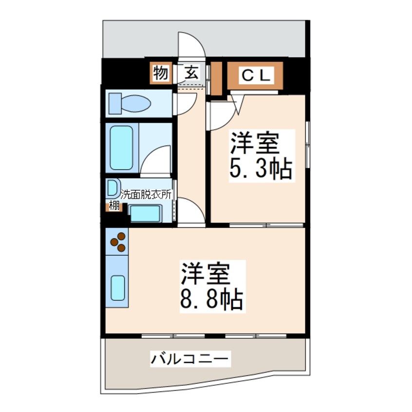 間取図 ダイアパレス水前寺第３