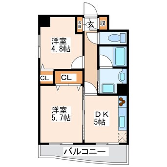 間取図 ダイアパレス水前寺第３