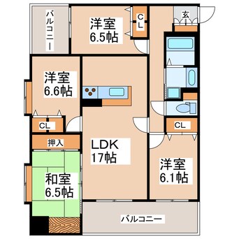 間取図 コアマンションネクステージ下通