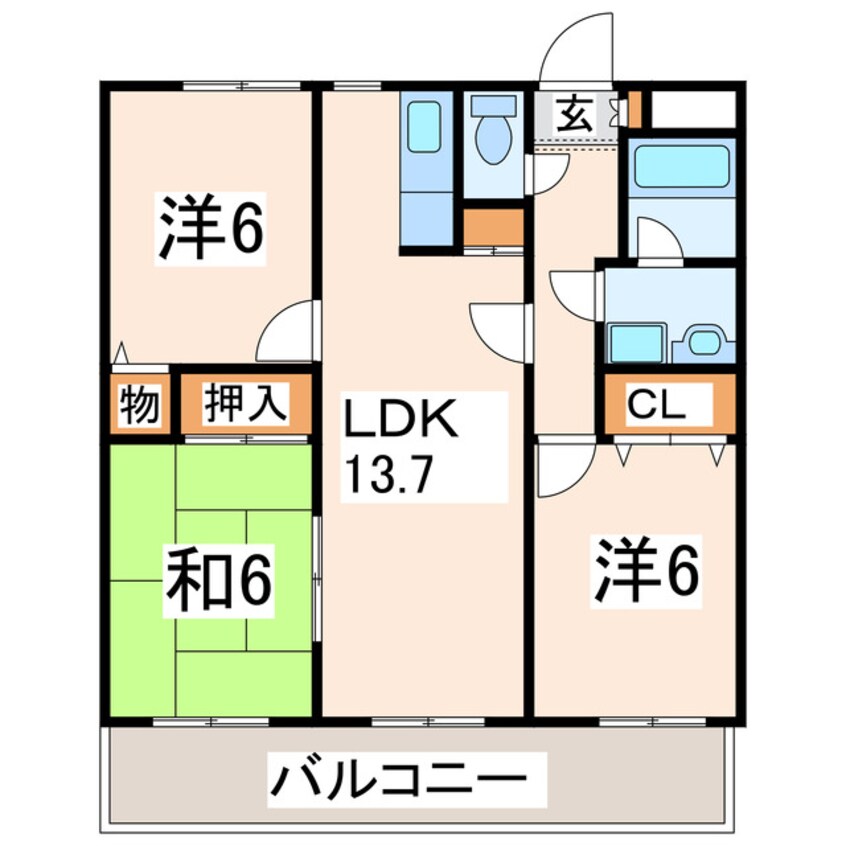 間取図 ムライチマンション味噌天神