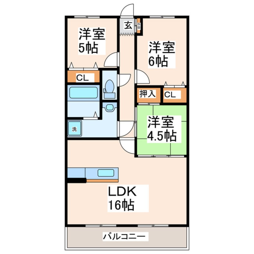 間取図 エコライフ・マンション・つぼみ壱番館