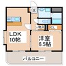 フェリーチェ水前寺 1LDKの間取り
